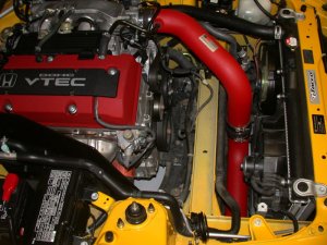 Honda S2000 Performance Air Intake - K&N Engineering - Typhoon - Wrinkle Red - `00-`03